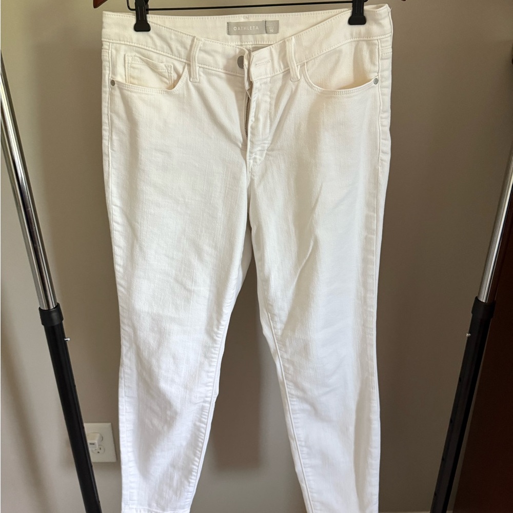 Athleta Women's Sculptek White Skinny Jeans